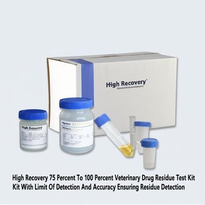 High Recovery 75 Percent To 100 Percent Veterinary Drug Residue Test Kit With Limit Of Detection And Accuracy Ensuring Residue Detection