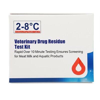 2-8°C Veterinary Drug Residue Test Kit Rapid Over 10 Minute Testing Ensures Screening for Meat Milk and Aquatic Products