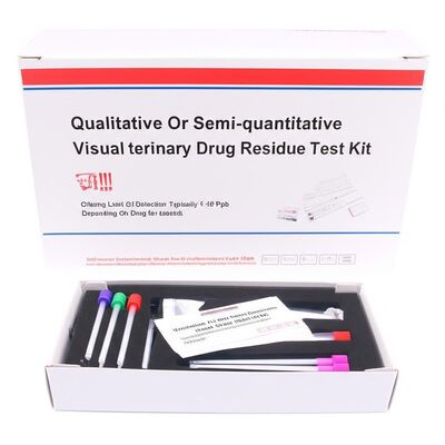 Qualitative Or Semi-quantitative Visual Results Veterinary Drug Residue Test Kit Offering Limit Of Detection Typically 1-10 Ppb Depending On Drug for Testing