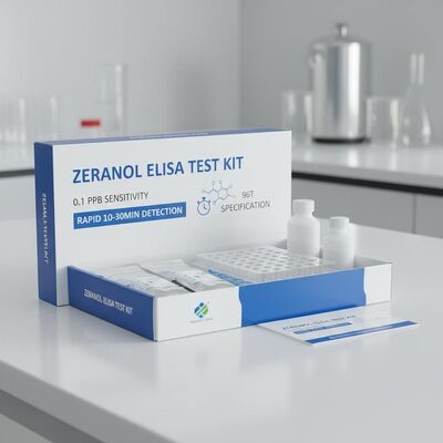 Bộ Kit Xét Nghiệm ELISA Zeranol với Độ Nhạy 0.1ppb và Thông Số Kỹ Thuật 96T cho Phát Hiện Nhanh 10-30 phút