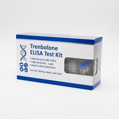 Bộ thử nghiệm ELISA Trenbolone với Khả năng phục hồi cao (80-110%), Độ nhạy cao (1 ppb) và Khám phá nhanh (< 10 phút) cho Cá, Tôm, Thịt và Nước tiểu