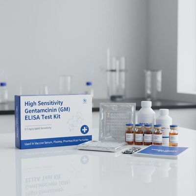 High Sensitivity 0.1ppb Gentamicin ELISA Test Kit with 30min Rapid Detection and 80-110% Recovery for Vaccine Serum and Plasma