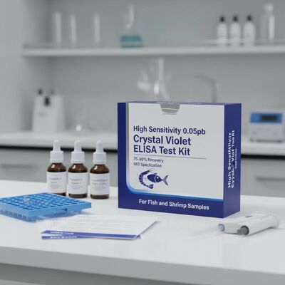 High Sensitivity 0.05ppb Crystal Violet ELISA Test Kit with 75-95% Recovery and 96T Specification for Fish and Shrimp Samples